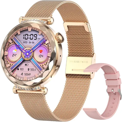 Reloj inteligente para mujer, rastreador de actividad física para Android/iOS, pantalla AMOLED de 1.19 pulgadas con ciclo femenino, frecuencia