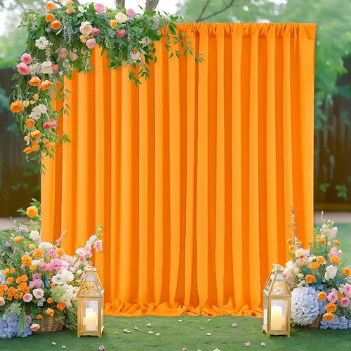 Miniatura 12 de Cortinas de Telón de Fondo Blanco de 2 Paneles 5 x 1,5 m de Poliéster, Telón de Fondo para Fotografía, Cortinas para Decoración de Fondo de Boda