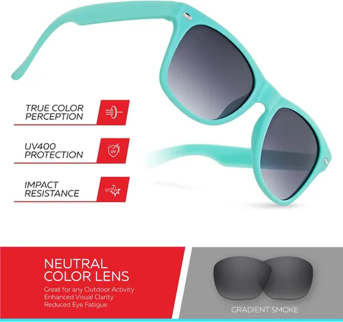 Miniatura 223 de Retro Rewind Lentes de sol para niños y niñas de 3 a 12 años, inastillables, UV400, lentes de sol para niños pequeños
