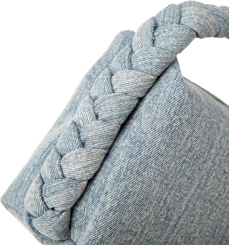 Miniatura 6 de Bolso de mano de mezclilla para mujer, bolso de mano tejido a mano, bolso cruzado casual, bolso de hombro, bolso de mensajero de cadena de moda