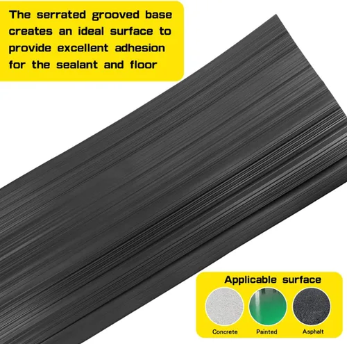 Miniatura 5 de Sello Universal de Umbral Inferior para Puerta de Garaje Tira de Goma con Adhesivos, Reemplazo DIY de Burletes Impermeables Resistentes a la Negro