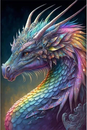 NAIMOER Kits de pintura de diamante de dragón para adultos, kits de pintura de diamante de dragón 5D para adultos y niños, arte de diamantes de