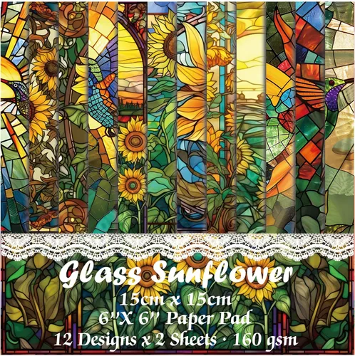 Papel para álbum de recortes, 24 hojas de 6 x 6 pulgadas, suministros de álbumes de recortes vintage, papel de cartulina decorativo de un solo lado