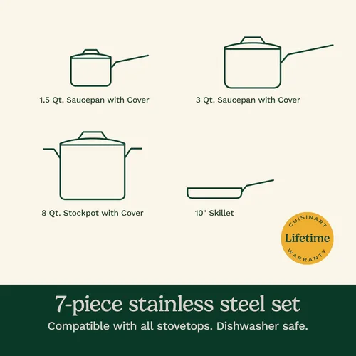 Miniatura 6 de Cuisinart - Juego de utensilios de cocina de 7 piezas, colección Chef's Classic de acero inoxidable, 77-7P1