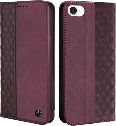 Miniatura 10 de Funda tipo cartera para iPhone 17e/16e de 6.1 pulgadas 2026/2025 - Funda de piel sintética con ranuras para tarjetero, funda magnética fuerte