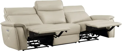 Miniatura 6 de Lexicon Raelynn Power - Sofá reclinable doble, color gris pardo gris topo