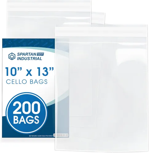Miniatura 11 de Bolsas de celofán autosellantes de 12 x 15 pulgadas (200 unidades) embalaje de polietileno transparente para ropa, impresiones, fotos, documentos