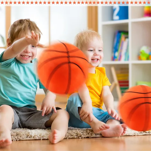 Miniatura 6 de HyDren 2 piezas de almohadas de felpa de baloncesto, suaves y esponjosas, juguetes de deportes para lanzar, cojines lindos con forma de baloncesto