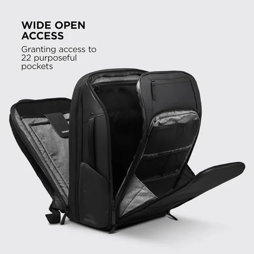 Miniatura 2 de NOMATIC Paquete de viaje - Mochila para laptop resistente al agua - Mochila expandible compatible con TSA, Negro, 20 l, Bolsa para portátil