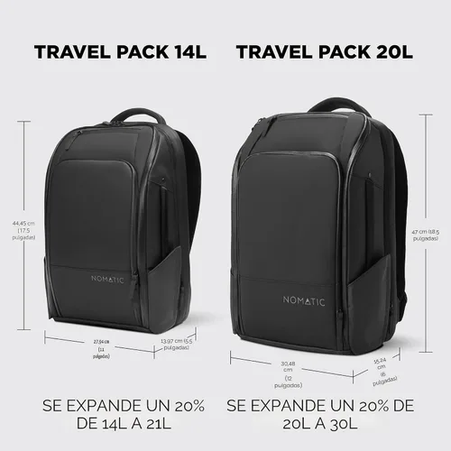 Miniatura 5 de NOMATIC Paquete de viaje - Mochila para laptop resistente al agua - Mochila expandible compatible con TSA, Negro, 20 l, Bolsa para portátil