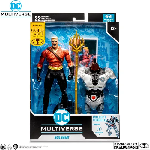 Miniatura 2 de McFarlane Gold Label 7" DC Multiverse Aquaman™ (Flashpoint Build-A Cyborg)