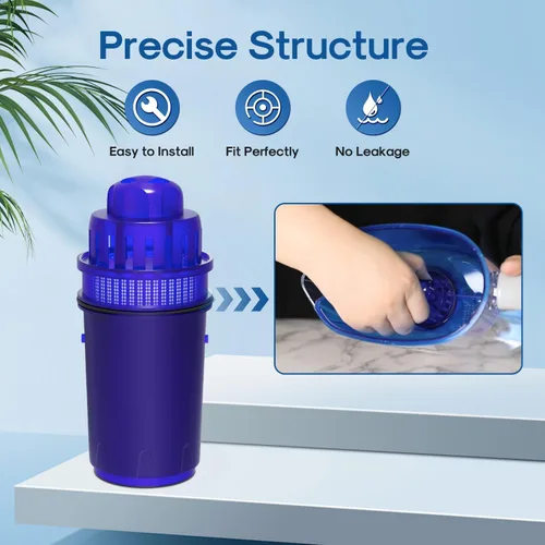 Miniatura 5 de ICEPURE Filtro de agua para jarra, compatible con todos los sistemas de filtración PUR® para jarras y dispensadores, repuesto para PUR CRF950Z