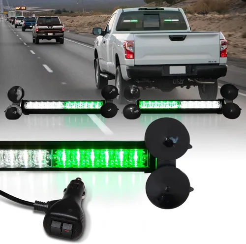 Miniatura 10 de LUMENIX Barra de Luces LED Estroboscópicas de Asesor de Tráfico de Emergencia de 2x12 Pulgadas para Ventana Delantera/Trasera Parabrisas 2-en-1