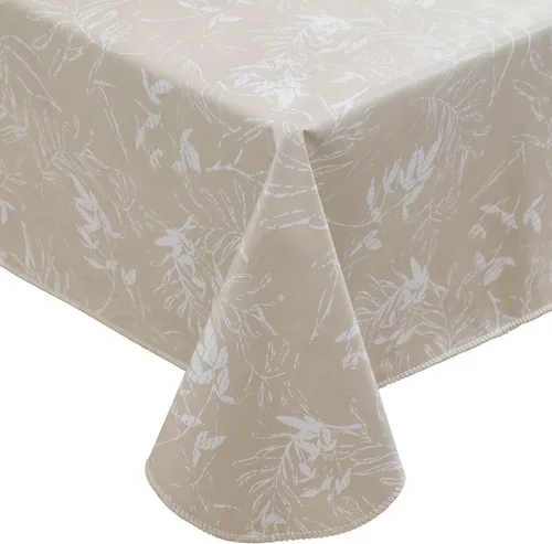 Miniatura 14 de Mantel de vinilo resistente con reverso de franela, mantel de plástico impermeable a prueba de aceite, resistente a las manchas, limpiable, cubierta