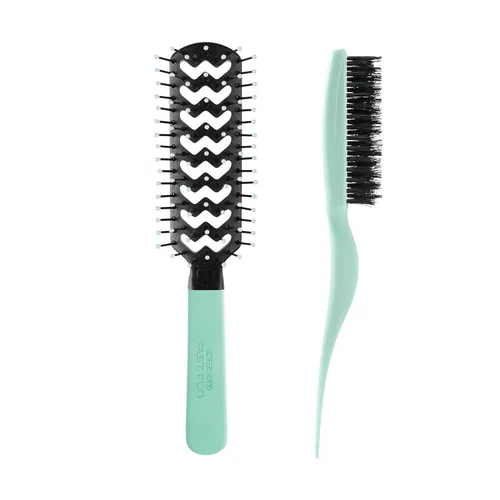 Miniatura 11 de Cricket Amped Up - Cepillo de pelo de goma para estilistas, mujeres y hombres, ideal para peinar bordes, cerdas de nailon y jabalí, Blueberry Bash