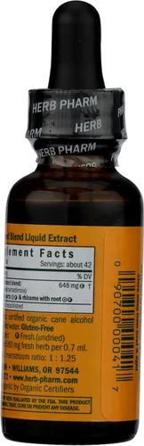 Miniatura 2 de Herb Pharm Certificado orgánico Stoneroot Blend extracto líquido para apoyo cardiovascular y circulatorio, 1 onza