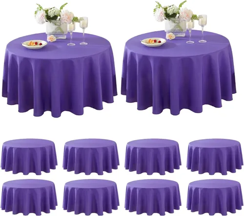 Miniatura 86 de Paquete de 5 Manteles Cuadrados 60 x 60 Pulgadas de Carbón, Mantel de Poliéster Lavable para Uso en Hogar, Fiesta, Boda o Restaurante.