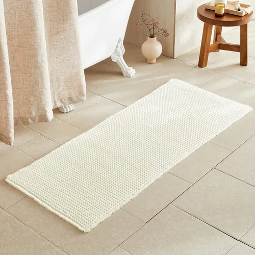 Miniatura 86 de TYUU Tapete de baño estilo gofre, tapete de baño bohemio, antideslizante, lavable, súper absorbente, de secado rápido, bonito tapete de baño