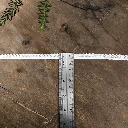 Miniatura 4 de Cinta de encaje negro de 0.4 pulgadas, ribete de encaje elástico de 10 yardas de largo con muy buena elasticidad de 1:2.2, ideal para decoración