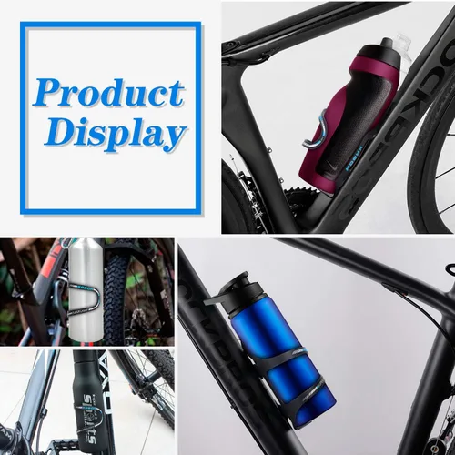 Miniatura 4 de KABON - Soporte para botella de agua para bicicleta, ligero, aleación de aluminio, carga lateral, soporte para botella de agua para bicicleta de Azul