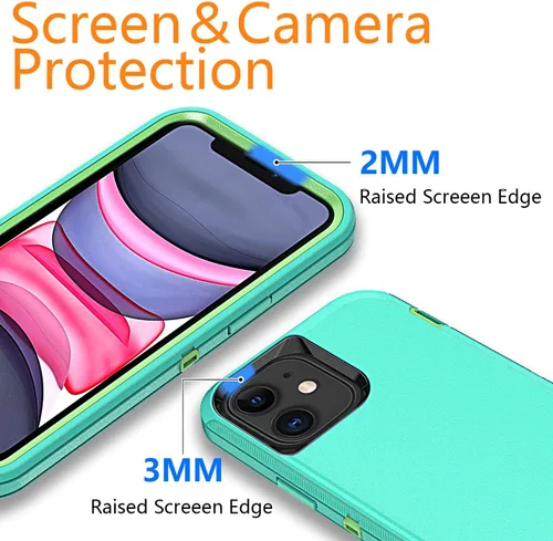 Miniatura 5 de YmhxcY Funda para iPhone 11 a prueba de golpes, a prueba de caídas, a prueba de polvo, a prueba de caídas, 3 capas, duradera, funda de teléfono