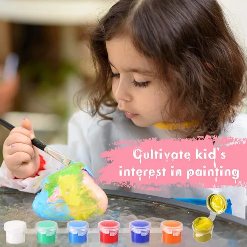 Miniatura 4 de Patelai 100 tiras, 600 macetas vacías con tapas, mini contenedores de almacenamiento de pintura de plástico, suministros de manualidades para aulas