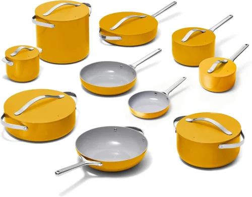 Miniatura 29 de Caraway Juego de utensilios de cocina de cerámica antiadherente (12 piezas) ollas, sartenes, tapas y almacenamiento de cocina, sin PFAS ni PFOA