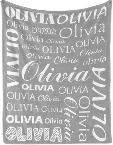 Miniatura 21 de Manta personalizada con nombre para niños y adultos, manta de franela personalizada con nombre Color 07