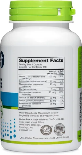Miniatura 3 de NutriBiotic Electrolitos esenciales, cápsulas de 100 unidades Apoya un mayor rendimiento y una recuperación más rápida Vitamina C de grado