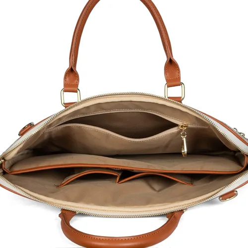 Miniatura 5 de Maletín para laptop, para hombres y mujeres, bolsa de hombro tipo mensajero, bolsa cruzada de viaje, bolsa de negocios para laptop de 15 pulgadas