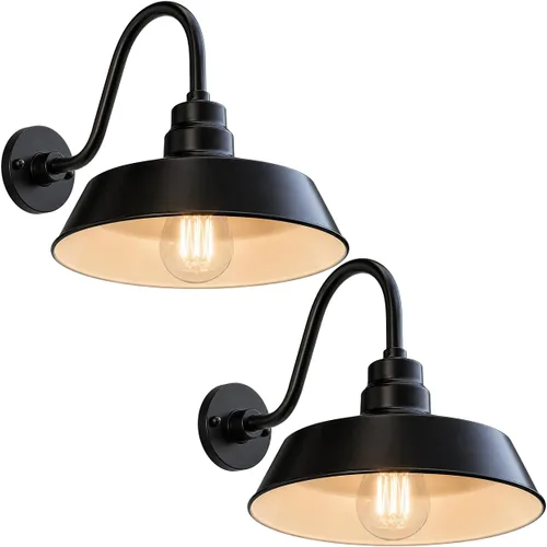 Miniatura 14 de 14 pulgadas. RLM Warehouse - Pantalla con brazo de cuello de cisne y bombilla Led A19 5000K de 9W