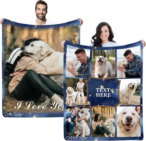 Miniatura 35 de Regalos personalizados de cumpleaños para el Día del Padre, para papá, abuelo, hombres, manta personalizada con fotos para mi papá, regalos de hija