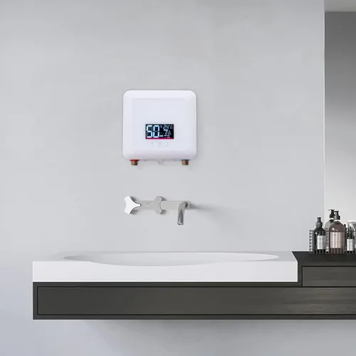 Miniatura 2 de Calentador de agua eléctrico sin tanque de 5.5kw con control remoto, mini calentador de agua caliente instantáneo portátil, ajuste de temperatura