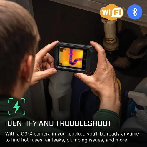 Miniatura 3 de FLIR C3-X Cámara de imágenes térmicas compacta con Wifi: Imágenes infrarrojas de alta resolución para inspección, aplicaciones eléctricas/mecánicas
