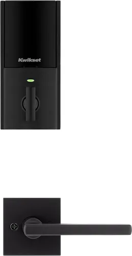 Miniatura 6 de Kwikset Halo - Cerradura de puerta inteligente con huella dactilar, con asa, cerrojo electrónico contemporáneo de entrada sin llave, no requiere