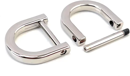 Miniatura 41 de 4 anillos en D resistentes con grillete de 1-1/2 pulgadas, oro antiguo, en forma de U, repuesto para bolso, llavero, collar de perro