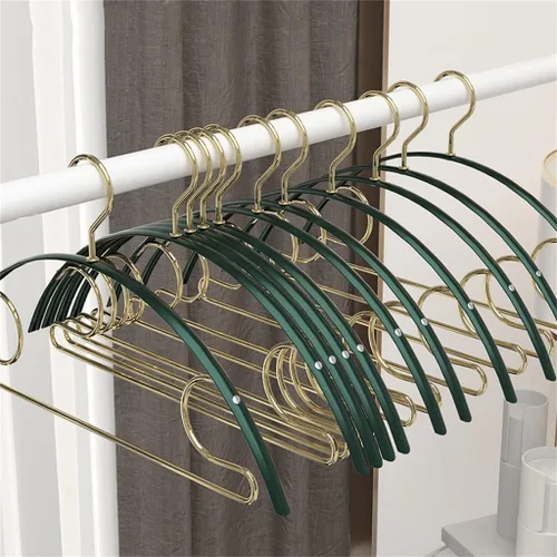 Miniatura 5 de 5pcs Aluminum Alloy Wardrobe Space Saving Clothing Hanger Drying Sweater Shirt Storage Rack(Gray)