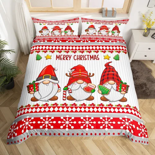 Miniatura 22 de Juego de funda de edredón para niños de Feliz Navidad, tamaño King, juego de ropa de cama de pingüinos de dibujos animados, animales árticos