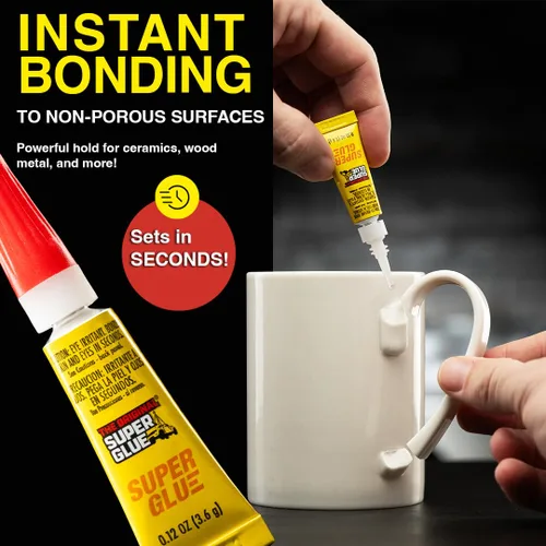 Miniatura 4 de Super Glue Líquido, tubos de 2 gramos, paquete de 12, transparente, unión instantánea, secado rápido, adhesivo de cianoacrilato, punta de precisión