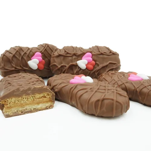 Miniatura 49 de Galletas de la marca Philadelphia Candies cubiertos por ambos lados de chocolate negro y con leche, y crema de cacahuete de la marca Nutter Butter