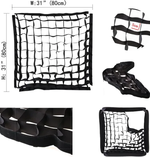 Miniatura 3 de Godox Honeycomb Eggcrate rejilla suave para caja de luz de 32" 31.5x31.5 in (solo rejilla de 31.5x31.5 in)