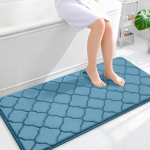 Miniatura 108 de OLANLY Alfombra de Baño de Espuma Viscoelástica de 24 x 16 pulgadas, Ultra Suave y Absorbente, Alfombras de Baño Antideslizantes, Cómodas, Lavables