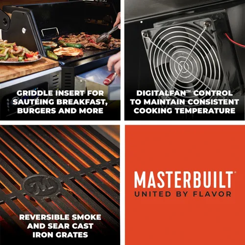 Miniatura 7 de Masterbuilt Gravity Series 800 Parrilla ahumadora - Parrilla de carbón más inserto de plancha, control digital, conectividad de aplicaciones, 800