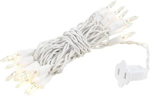 Miniatura 7 de Novelty Lights Mini cadena de luz transparente de 20 bombillas de 8.5 pies en cable blanco, luces incandescentes no conectables para botellas