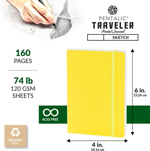 Miniatura 3 de Cuaderno de bocetos Travelers Dot Grid Pentalic Art, libre de ácidos