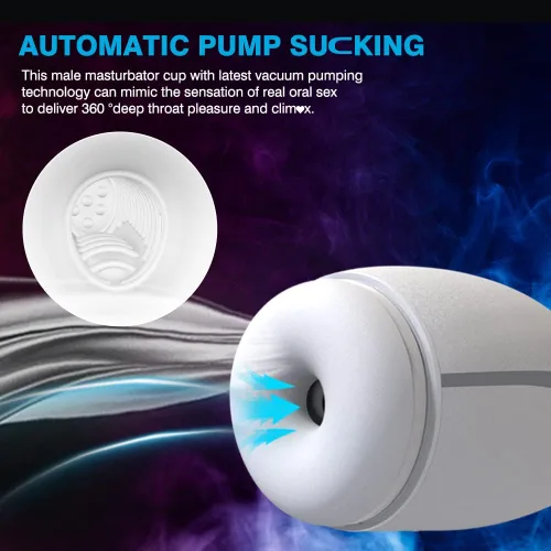 Miniatura 2 de Máquina sexual de succión automática para mamadas, masturbador masculino, juguetes sexuales para adultos para hombres, calefacción vibratoria, manos