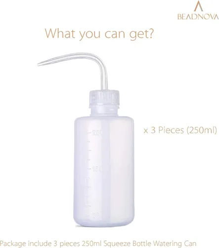 Miniatura 3 de BEADNOVA Botella exprimible para regar plantas, 8.5 fl oz, 8 onzas, pequeña regadera de plástico para plantas de interior y suculentas (3 unidades)