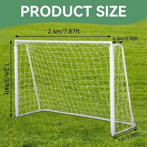 Miniatura 4 de Red de fútbol de 8 x 4 pies, red de entrenamiento de portería de fútbol, redes de fútbol juveniles para juegos y entrenamiento de patio trasero, red