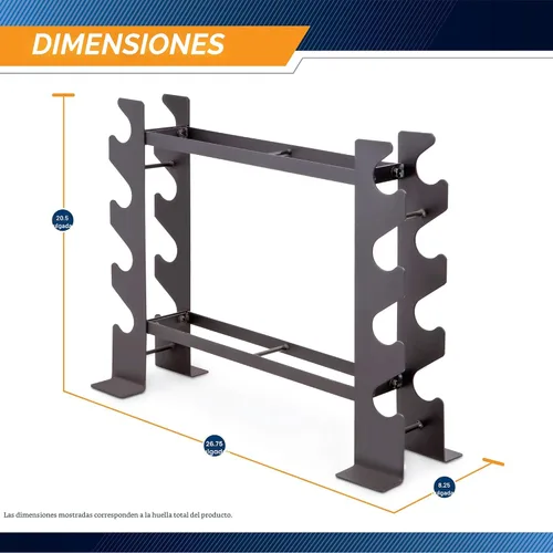 Miniatura 2 de Estantes Organizadores de Peso Marcy para Mancuernas, Pesas Rusas y Discos de Peso Bastidor DB Compack Gris Oscuro