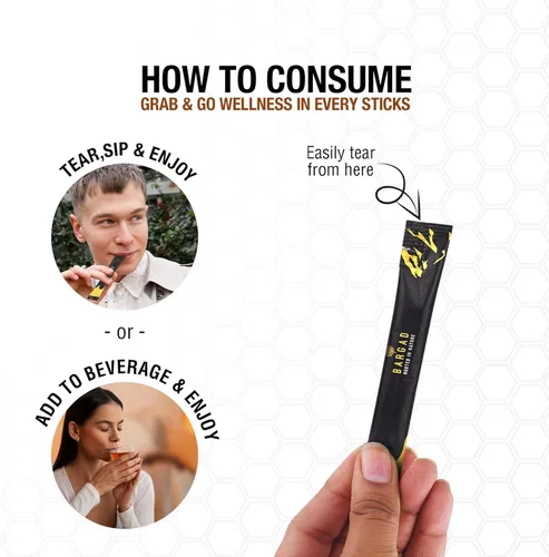 Miniatura 2 de Bargad Palitos Shilajit del Himalaya con miel orgánica y canela Palitos de Shilajit fáciles de un solo uso Aumenta la energía y la inmunidad